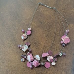 Pink chunky necklace